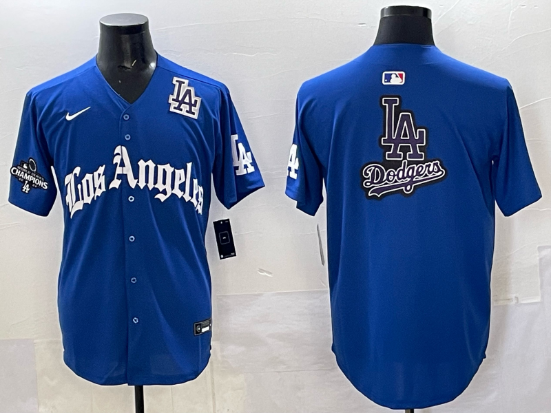 Men Los Angeles Dodgers Blank Blue 2025 Nike MLB Jersey style 009